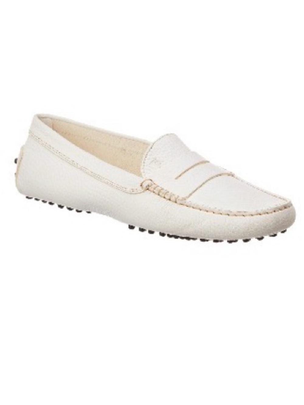 Tod’s White Penny Loafers